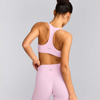 SoftMotion™ Bralette with Grey Logo | Chalk Pink