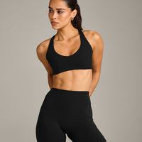 SoftMotion™ Bralette with Grey Logo | Black