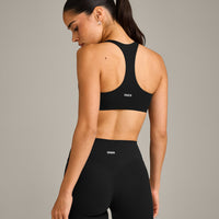 SoftMotion™ Bralette with Grey Logo | Black