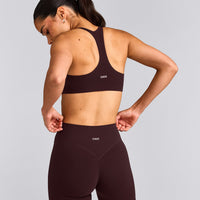SoftMotion™ Bralette with Grey Logo | Plum Brown
