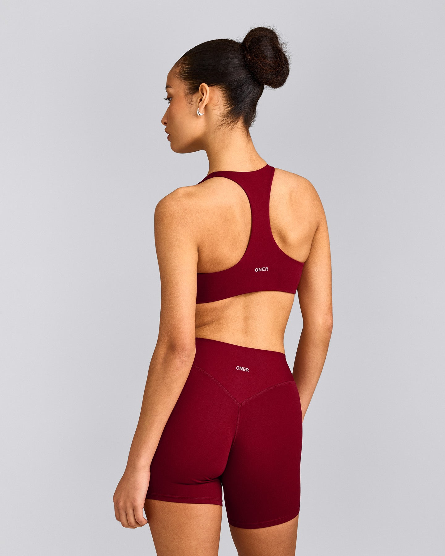 SoftMotion™ Bralette with Gray Logo | Ruby Red