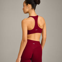 SoftMotion™ Bralette with Grey Logo | Ruby Red