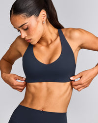 SoftMotion™ Bralette with Gray Logo | True Blue