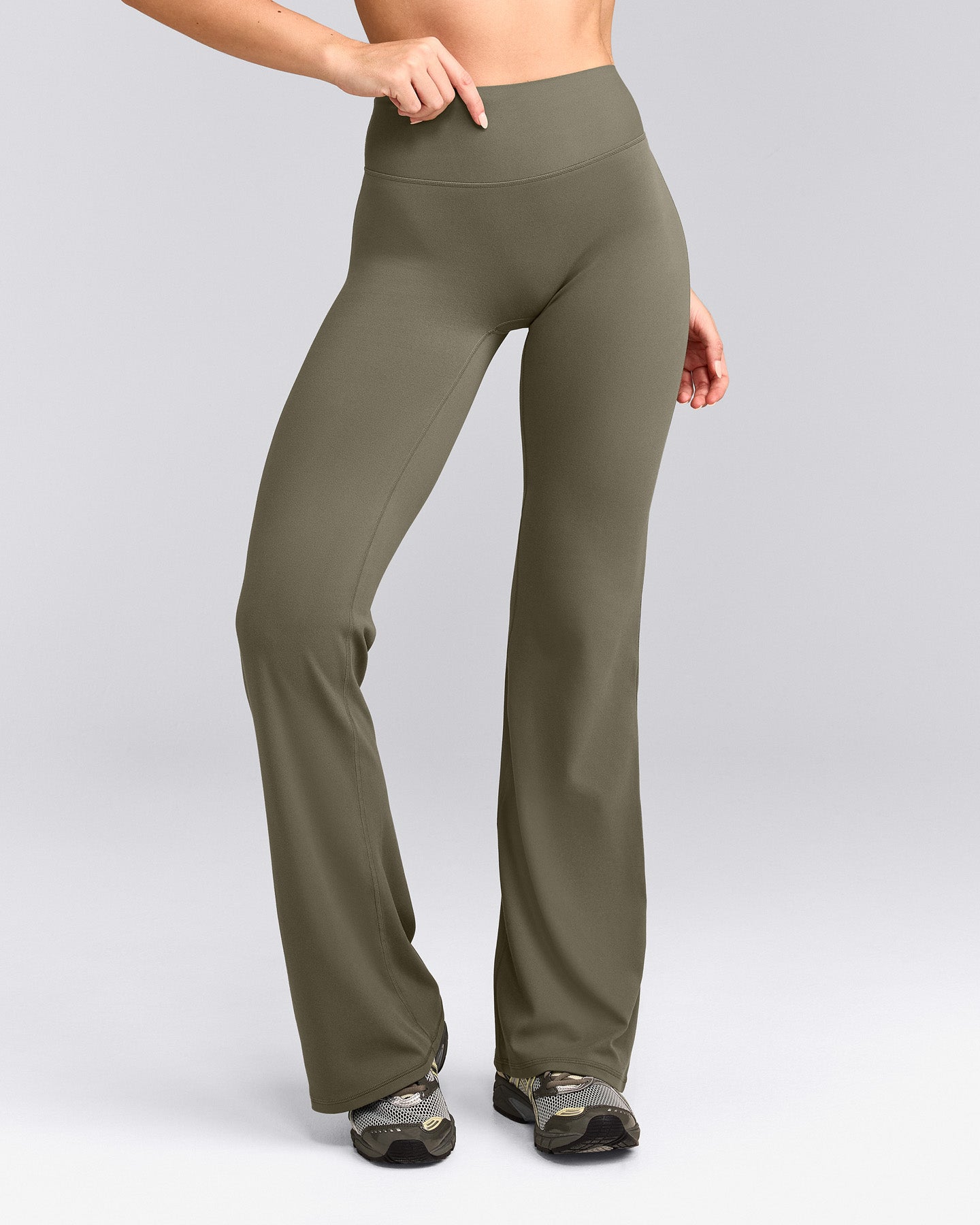 SoftMotion™ Flared Bottoms with Grey Logo | Alpine Green