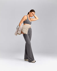 SoftMotion™ Flared Bottoms with Grey Logo | Ash Grey