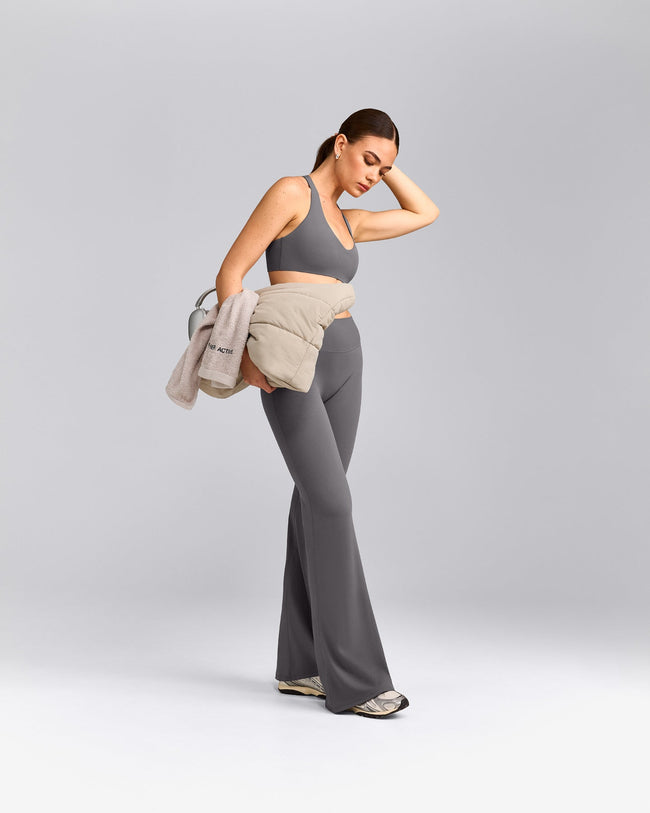 SoftMotion™ Flared Bottoms with Grey Logo | Ash Grey