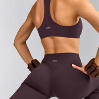 SoftMotion™ Flared Bottoms with Grey Logo | Dark Umber Brown