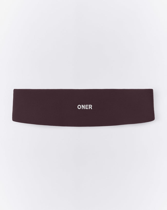 SoftMotion™ Headband with Gray Logo | Dark Umber Brown
