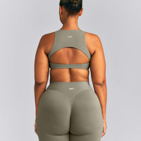 SoftMotion™ High Neck Sports Bra | Alpine Green