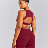 SoftMotion™ High Neck Sports Bra | Ruby Red
