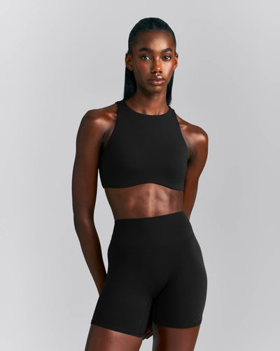 SoftMotion™ High Neck Sports Bra New Branding | Black