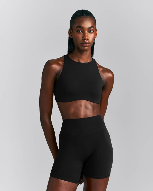 SoftMotion™ High Neck Sports Bra New Branding | Black