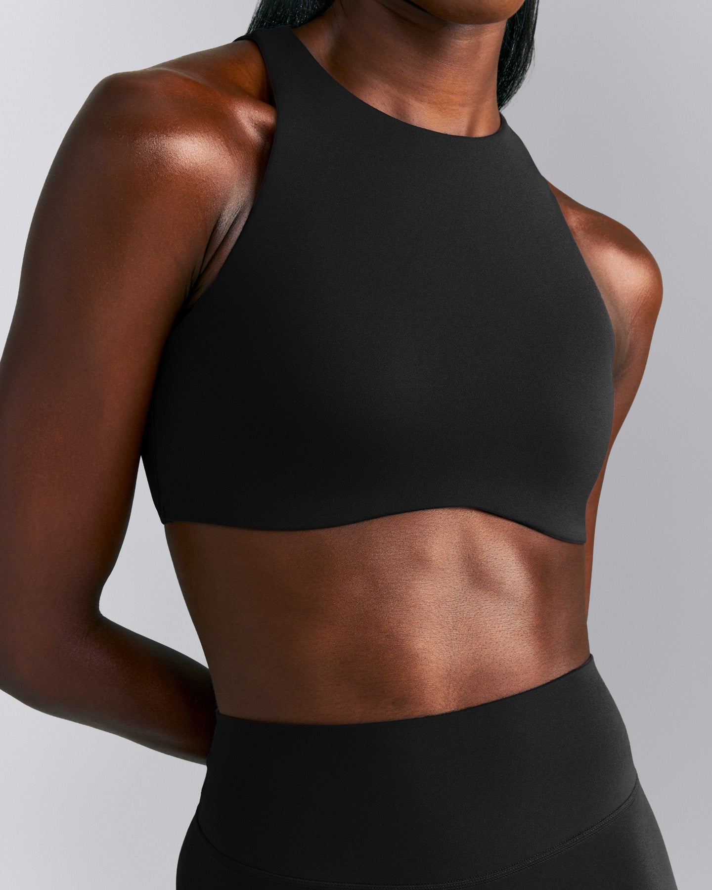 SoftMotion™ High Neck Sports Bra New Branding | Black