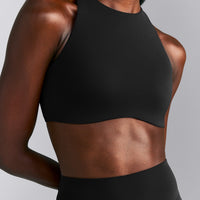 SoftMotion™ High Neck Sports Bra New Branding | Black