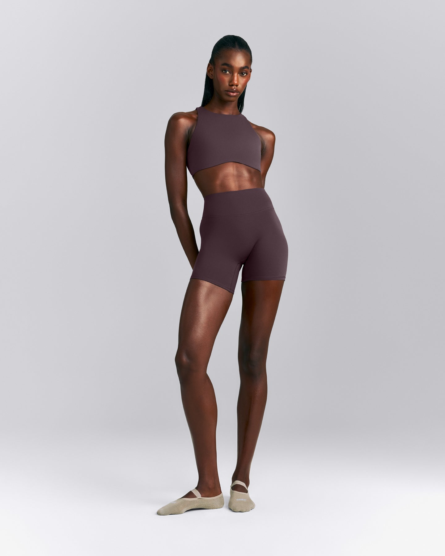 SoftMotion™ High Neck Sports Bra New Branding | Dark Umber Brown