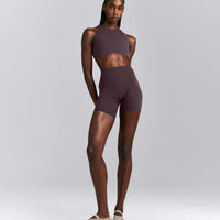 SoftMotion™ High Neck Sports Bra New Branding | Dark Umber Brown