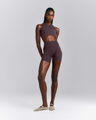 SoftMotion™ High Neck Sports Bra New Branding | Dark Umber Brown
