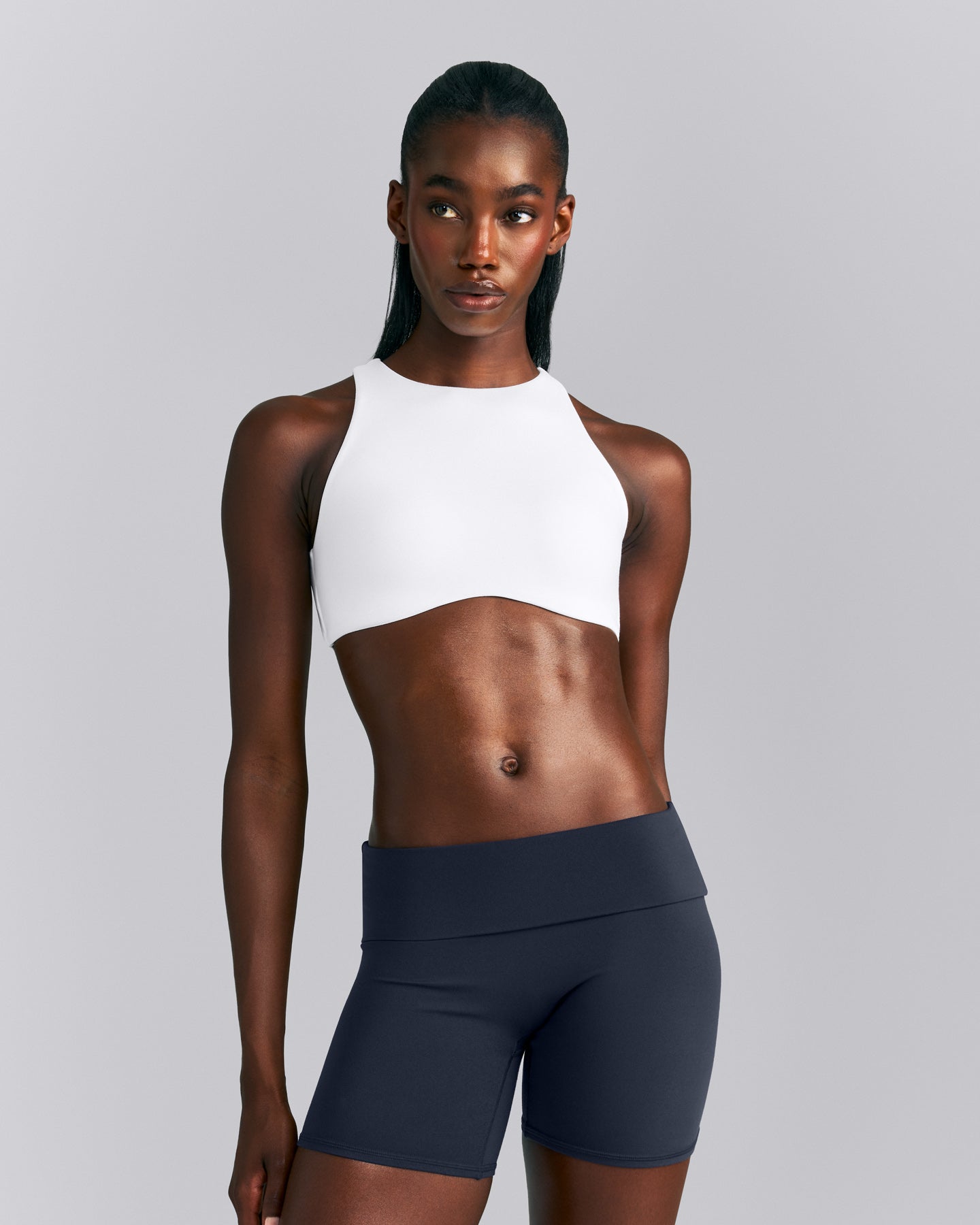 SoftMotion™ High Neck Sports Bra New Branding | White