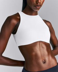 SoftMotion™ High Neck Sports Bra New Branding | White
