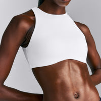 SoftMotion™ High Neck Sports Bra New Branding | White