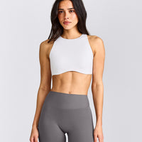 SoftMotion™ High Neck Sports Bra | White