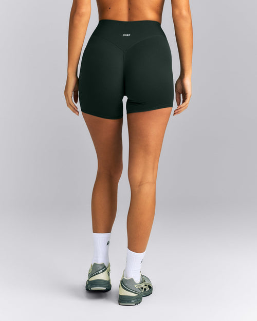 SoftMotion™ High Waisted Shorts 6" | Emerald Noir