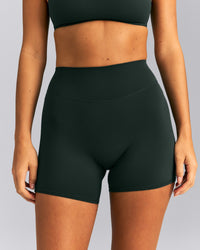 SoftMotion™ High Waisted Shorts 6" | Emerald Noir