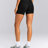 SoftMotion™ High Waisted Shorts 6" New Branding | Black