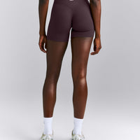 SoftMotion™ High Waisted Shorts 6" New Branding | Dark Umber Brown