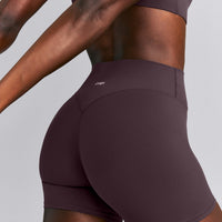 SoftMotion™ High Waisted Shorts 6" New Branding | Dark Umber Brown