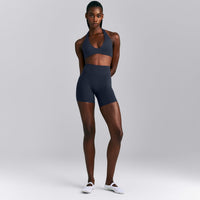 SoftMotion™ High Waisted Shorts 6" New Branding | True Blue