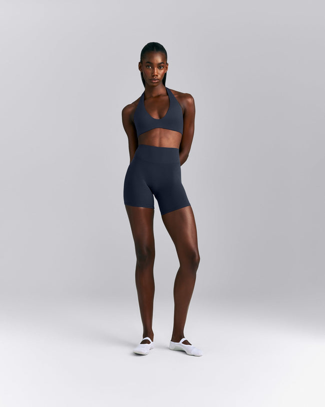 SoftMotion™ High Waisted Shorts 6" New Branding | True Blue
