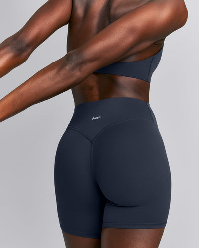SoftMotion™ High Waisted Shorts 6" New Branding | True Blue
