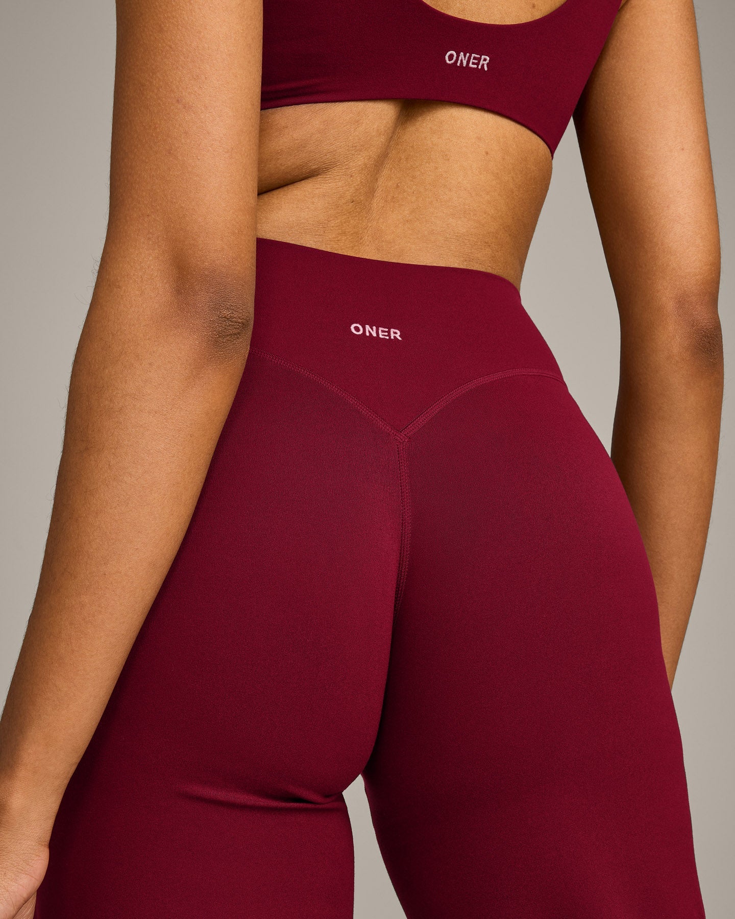 SoftMotion™ Straight Leg Bottoms with Grey Logo | Ruby Red