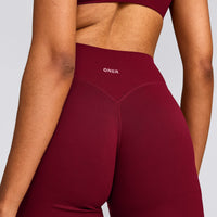 SoftMotion™ Straight Leg Pants with Gray Logo | Ruby Red