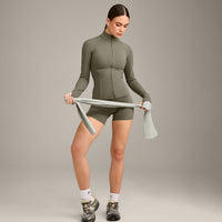 SoftMotion™ Jacket with Grey Logo | Alpine Green