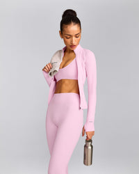 SoftMotion™ Jacket with Gray Logo | Chalk Pink