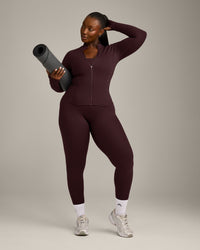 SoftMotion™ Jacket with Grey Logo | Plum Brown