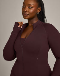 SoftMotion™ Jacket with Grey Logo | Plum Brown