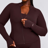 SoftMotion™ Jacket with Grey Logo | Plum Brown