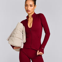 SoftMotion™ Jacket with Gray Logo | Ruby Red
