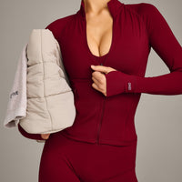 SoftMotion™ Jacket with Grey Logo | Ruby Red