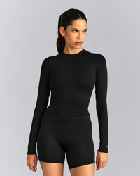 SoftMotion™ Long Sleeve Mid Top New Branding | Black