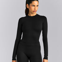 SoftMotion™ Long Sleeve Mid Top New Branding | Black