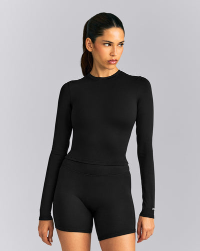 SoftMotion™ Long Sleeve Mid Top New Branding | Black