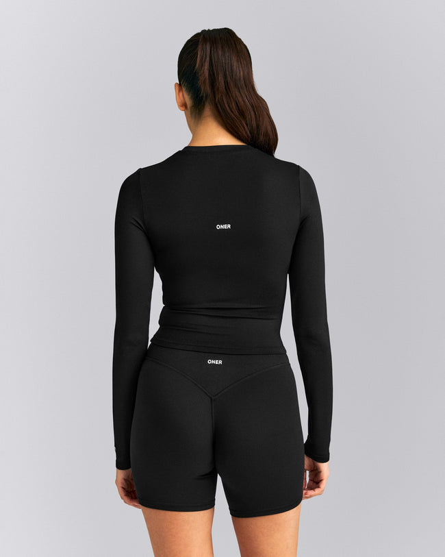 SoftMotion™ Long Sleeve Mid Top New Branding | Black