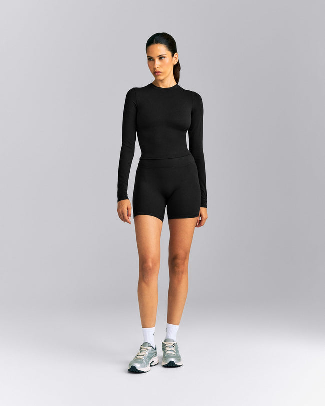 SoftMotion™ Long Sleeve Mid Top New Branding | Black