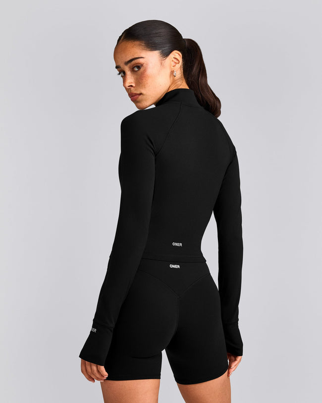 SoftMotion™ Mid Jacket with Grey Logo | Black