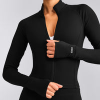 SoftMotion™ Mid Jacket with Grey Logo | Black