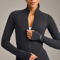 SoftMotion™ Mid Jacket with Grey Logo | Coal